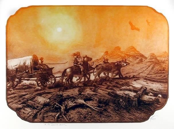 On the Spanish Trail Etching | Roy Purcell,{{product.type}}