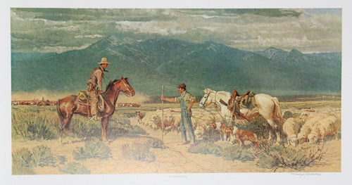 Open Range Encounter Lithograph | Robert Elmer Lougheed,{{product.type}}