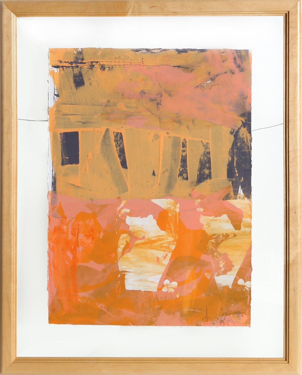 Orange Abstract Acrylic | Unknown Artist,{{product.type}}