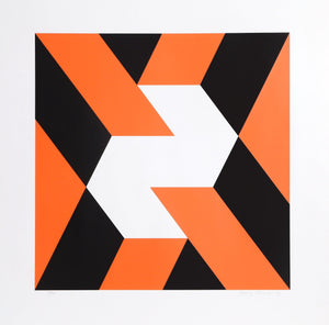 Orange and Black X Screenprint | Johannes (Georg) Ruijter,{{product.type}}