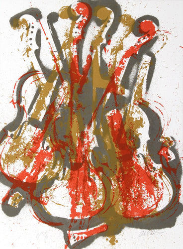 Orange and Grey Concerto Screenprint | Arman,{{product.type}}