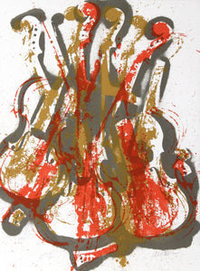 Orange and Grey Concerto Screenprint | Arman,{{product.type}}