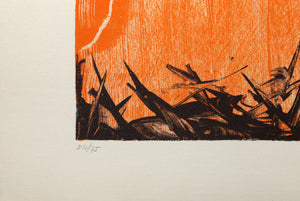 Orange Landscape Lithograph | Jimmy Ernst,{{product.type}}