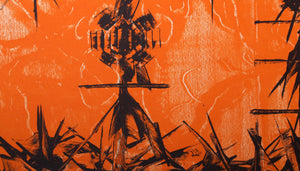 Orange Landscape Lithograph | Jimmy Ernst,{{product.type}}