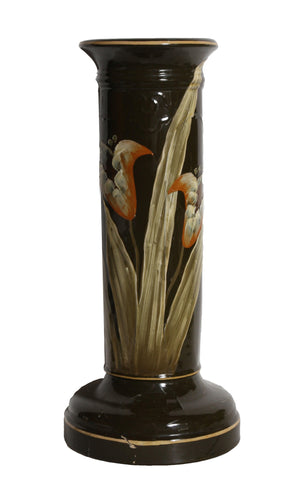Orange Lily Lamp Base Ceramic | Unknown Artist,{{product.type}}