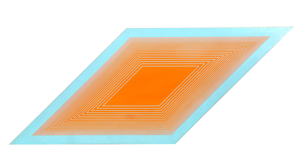 Orange on Blue Rhombus from Volumes: Variable Multiple Screenprint | Richard Anuszkiewicz,{{product.type}}