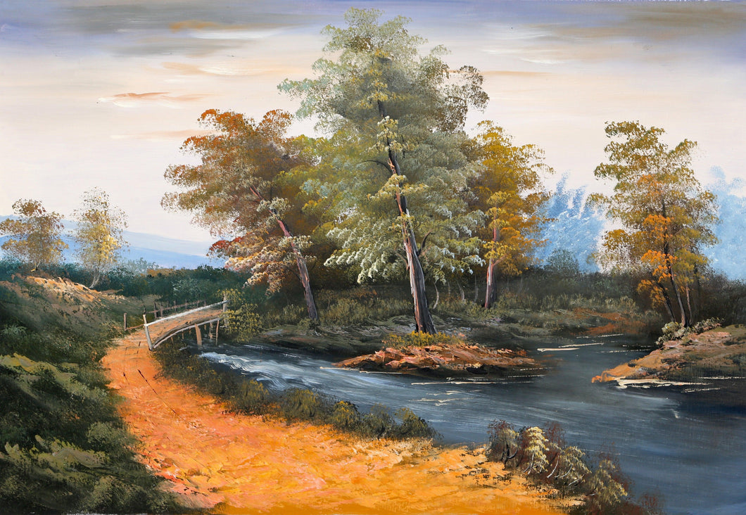 Orange Path in Landscape (84) Oil | Shumu Fu,{{product.type}}