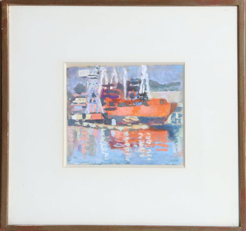 Orange Ship Gouache | Alexandre Sacha Garbell,{{product.type}}