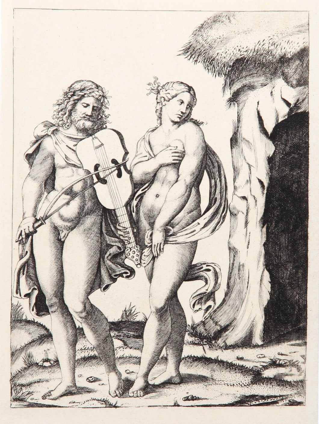 Orphee et Eurydice Etching | Marcantonio Raimondi,{{product.type}}
