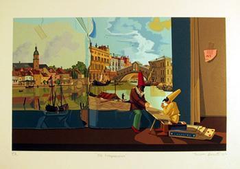 Os Trapaciros Lithograph | Menna Barretto,{{product.type}}