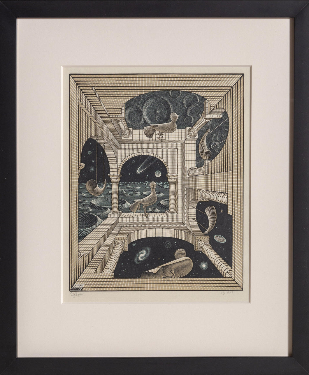 Other World Woodcut | M.C. (Maurits Cornelis) Escher,{{product.type}}