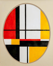 Oval Geometric Abstract (After Mondrian) Oil | Seymour Zayon,{{product.type}}