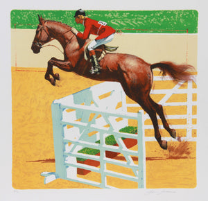 Over The Jump Lithograph | Jim Jonson,{{product.type}}