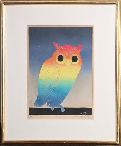 Owl Etching | Motoi Oi,{{product.type}}