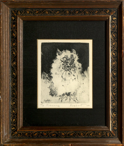 Owl Etching | Unknown Artist,{{product.type}}