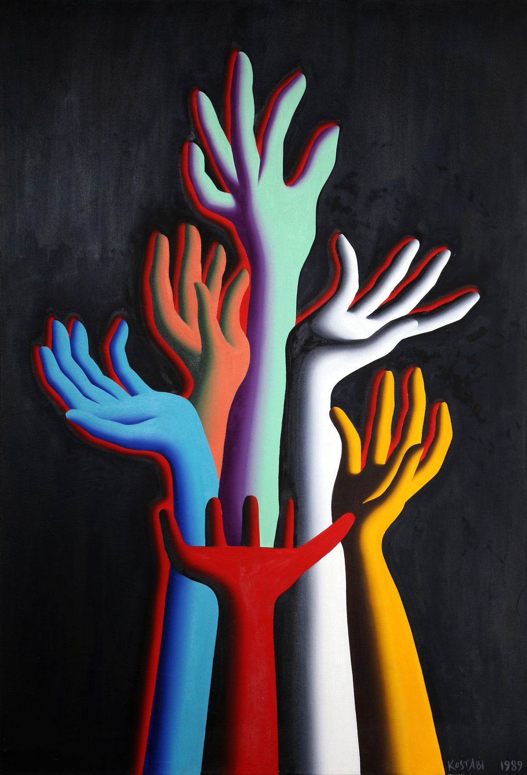 Pacific Telesis Acrylic | Mark Kostabi,{{product.type}}