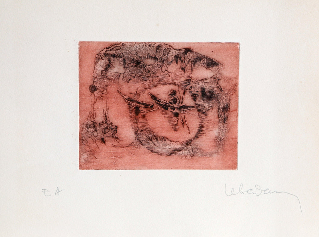 Paddling in the Sun (Red) Etching | Lebadang (aka Hoi),{{product.type}}