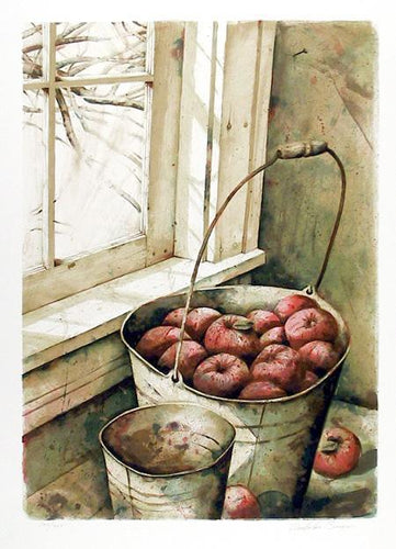 Pail of Apples Lithograph | Nicholas Berger,{{product.type}}