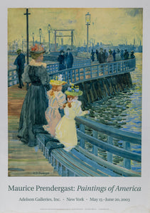 Paintings of America - South Boston Pier Poster | Maurice Brazil Prendergast,{{product.type}}