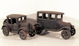 Pair of Early Cars Metal | Antiques,{{product.type}}
