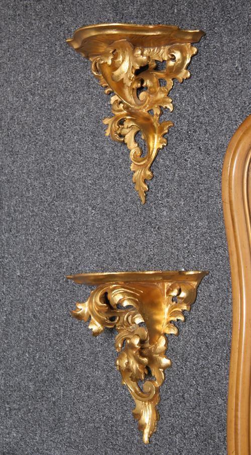 Pair of Italian Leaf Motif Shelves Home Decor | Antiques,{{product.type}}