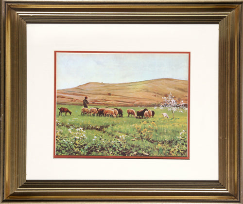 Paisaje con Ovejas Poster | Joaquim Vayreda,{{product.type}}