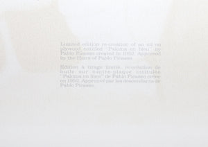 Paloma en Bleu Lithograph | Pablo Picasso,{{product.type}}