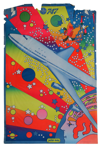 Pam Am 747 Poster | Peter Max,{{product.type}}