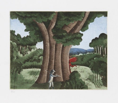 Pan's Oak Etching | Thomas McKnight,{{product.type}}