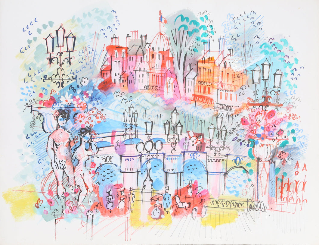 Panthéon and Bridge 1 Acrylic | Charles Cobelle,{{product.type}}