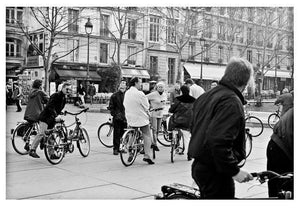 Paris Bicycles Black and White | Lauren Bilanko,{{product.type}}