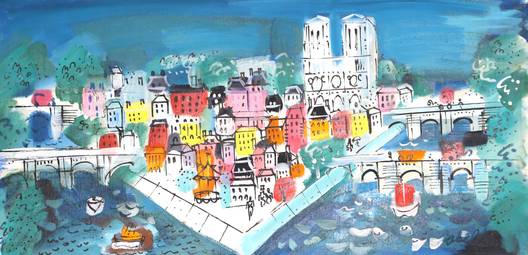 Paris Bridges from the Seine Acrylic | Charles Cobelle,{{product.type}}
