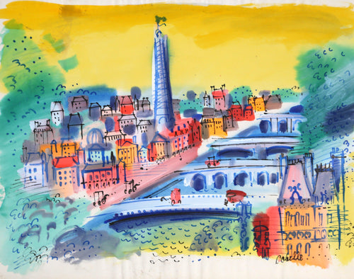Paris Bridges with Eiffel Tower 2 Acrylic | Charles Cobelle,{{product.type}}