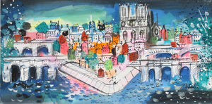 Paris Bridges with Notre Dame 1 Acrylic | Charles Cobelle,{{product.type}}