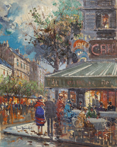 Paris Cafe in Spring oil | Henri Renard,{{product.type}}