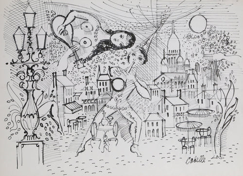 Paris Cafe Musicians Ink | Charles Cobelle,{{product.type}}