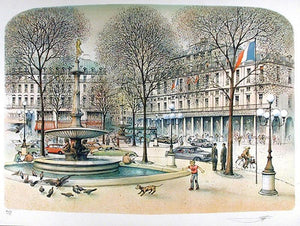 Paris Fountain Lithograph | Rolf Rafflewski,{{product.type}}