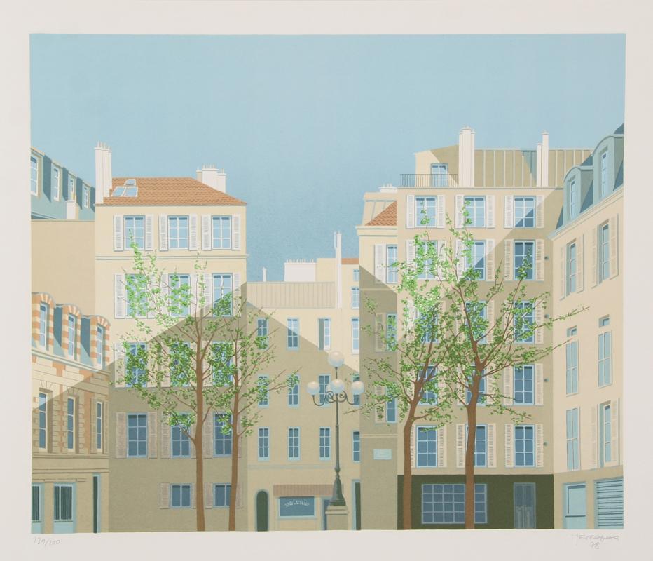 Paris - La Place de Furstemberg Lithograph | Manolo Tarazona,{{product.type}}