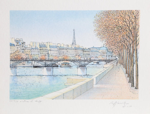 Paris - Le Pont des Arts I Lithograph | Rolf Rafflewski,{{product.type}}