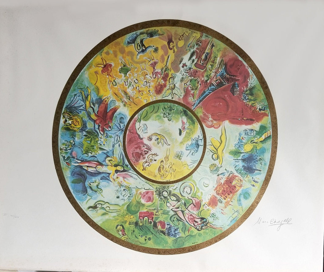 Paris Opera Ceiling Lithograph | Marc Chagall,{{product.type}}