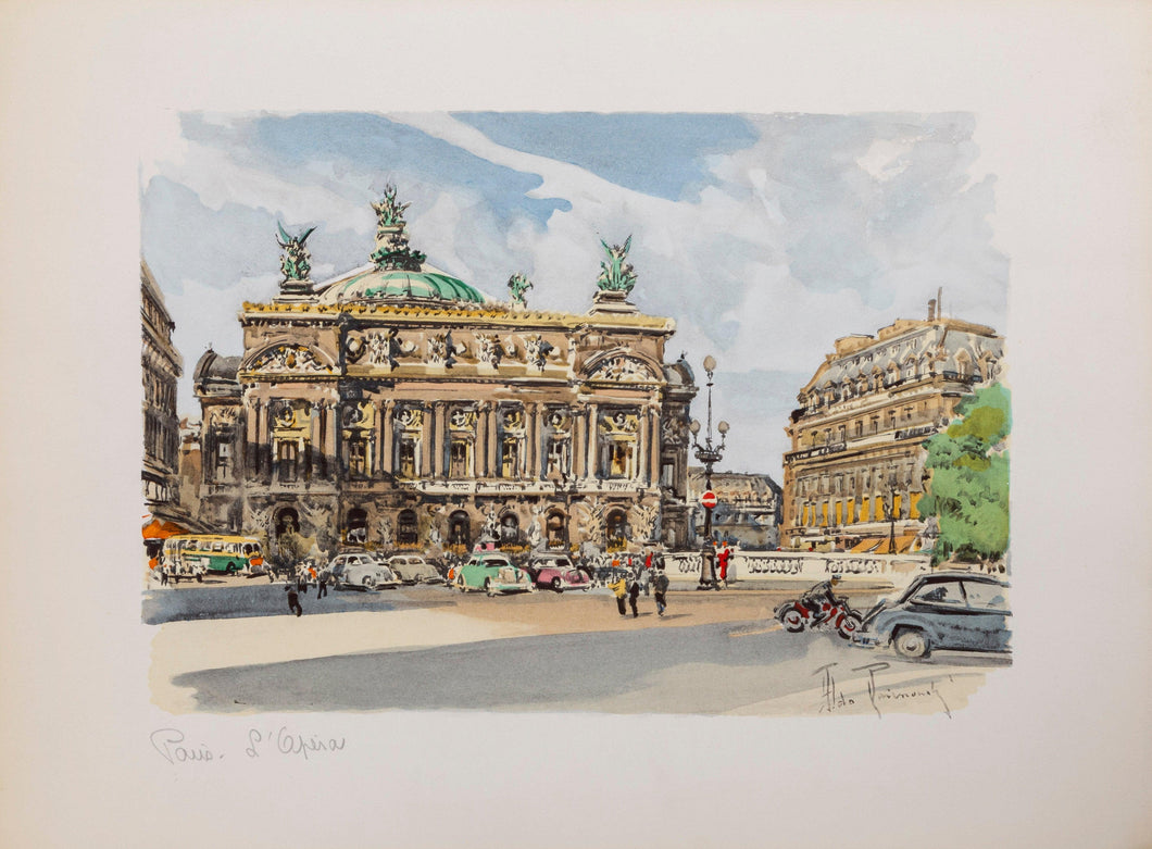 Paris Opera House Watercolor | Aldo Raimondi,{{product.type}}