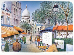 Paris - Place du Tertre Lithograph | Rolf Rafflewski,{{product.type}}