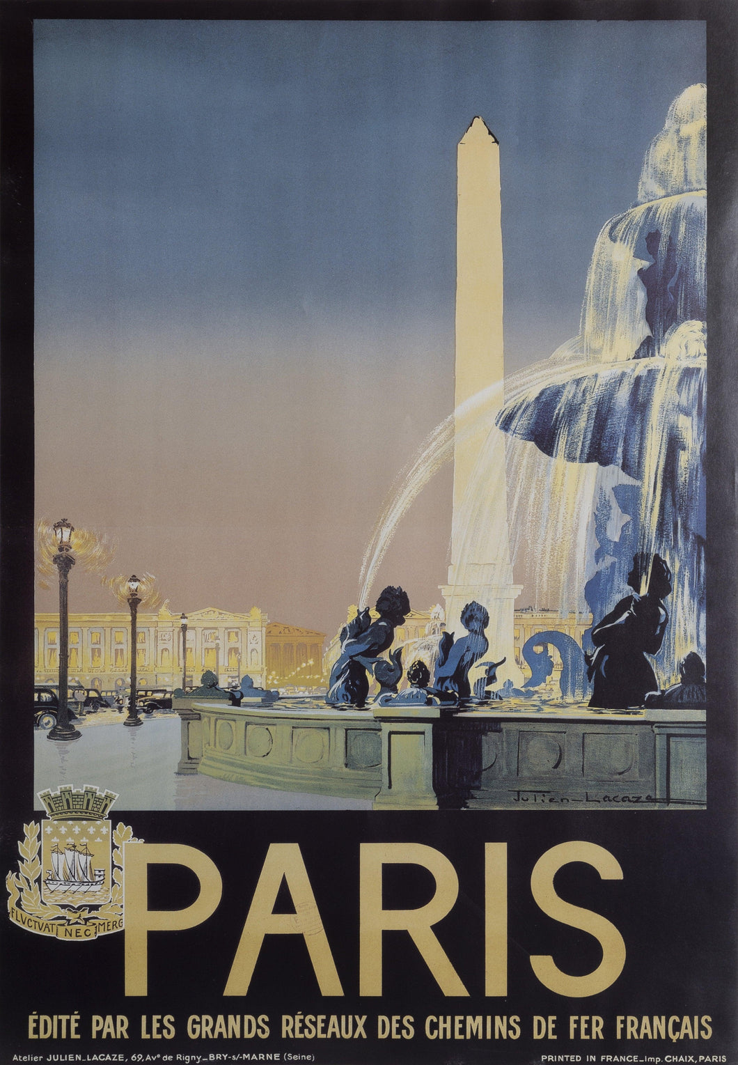Paris Poster | Julien Lacaze,{{product.type}}
