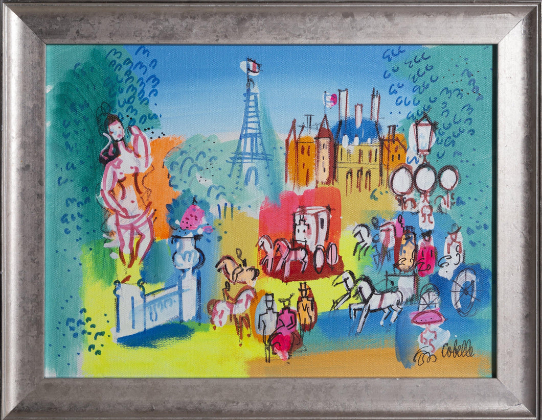 Paris Street by Eiffel Tower Acrylic | Charles Cobelle,{{product.type}}