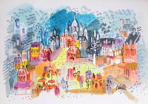 Paris Street with Wine Shop Acrylic | Charles Cobelle,{{product.type}}