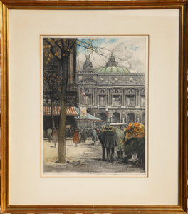 Parisian Market and Grand Palais Etching | Robert Kasimir,{{product.type}}