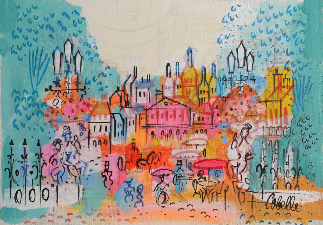 Parisian Street Cafe with Sacre Coeur Acrylic | Charles Cobelle,{{product.type}}