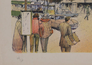 Parisian Street Scene lithograph | Rolf Rafflewski,{{product.type}}