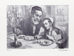 Passover from Twelve Drawings of Jewish Life Poster | Ida Libby Dengrove,{{product.type}}