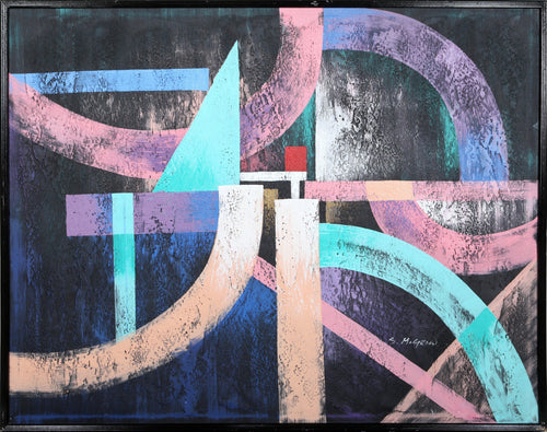 Pastel Arches on Black Acrylic | Unknown Artist,{{product.type}}